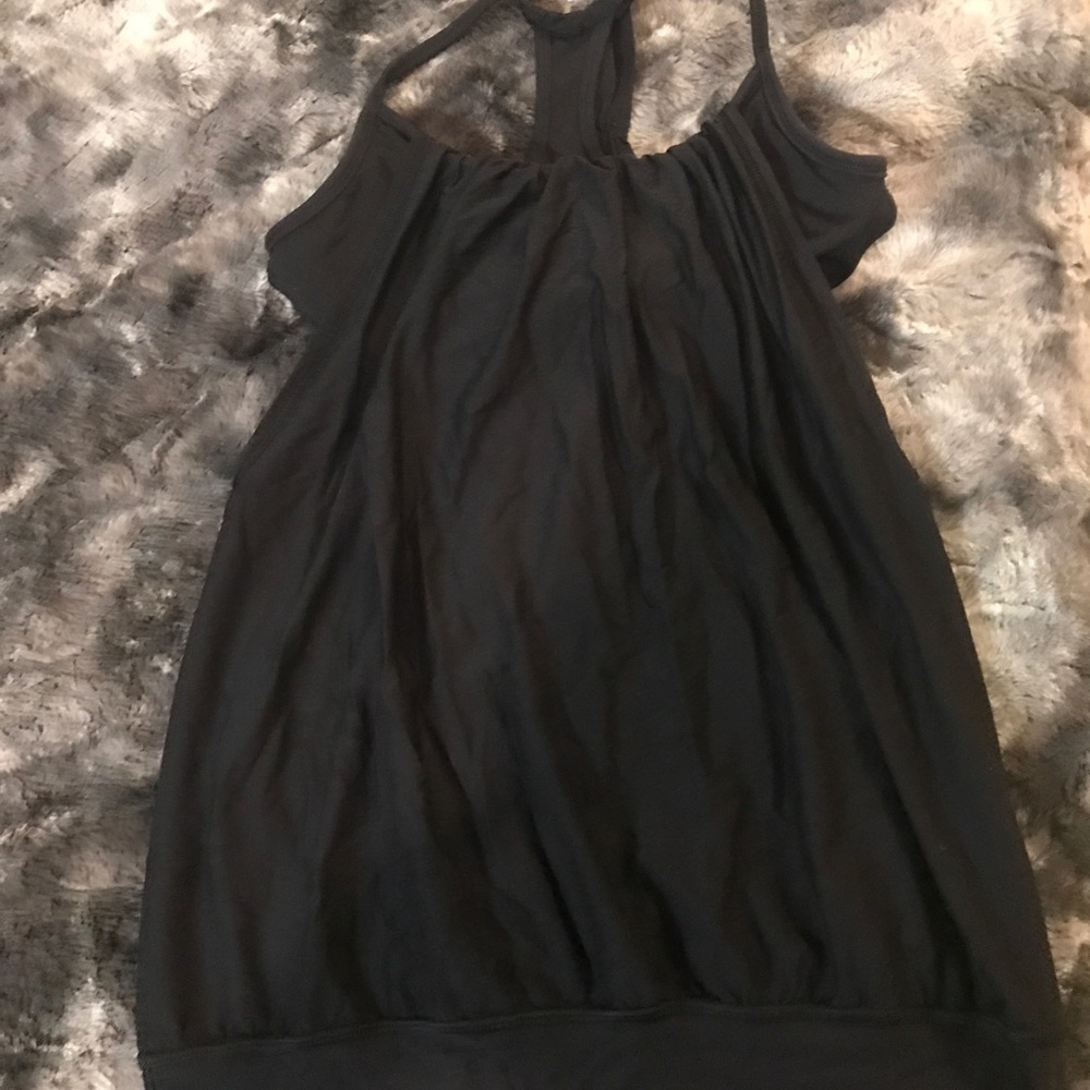 Lulu lemon black tank w sports bra attached